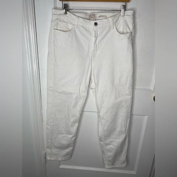 JEN7 for All Mankind White Denim Ankle Straight Jeans Pictured AS-IS - Picture 1 of 7